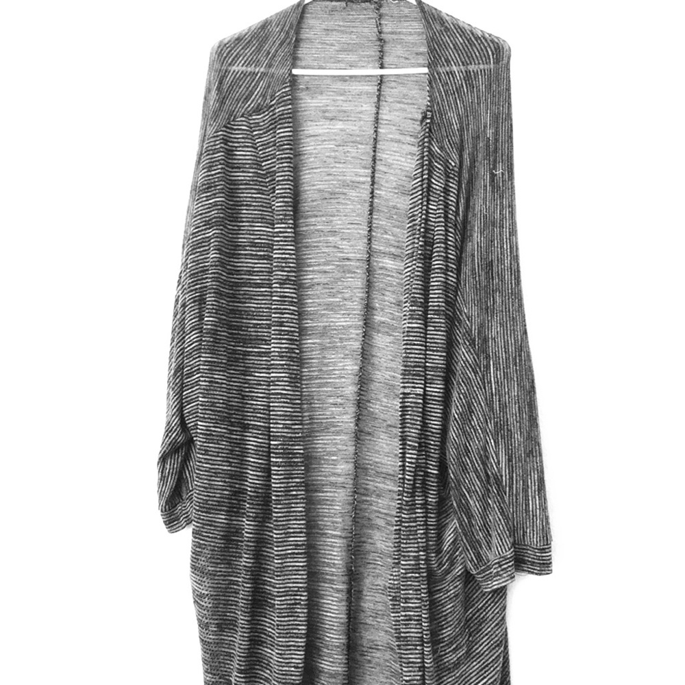 Long Brown and black cotton cover up